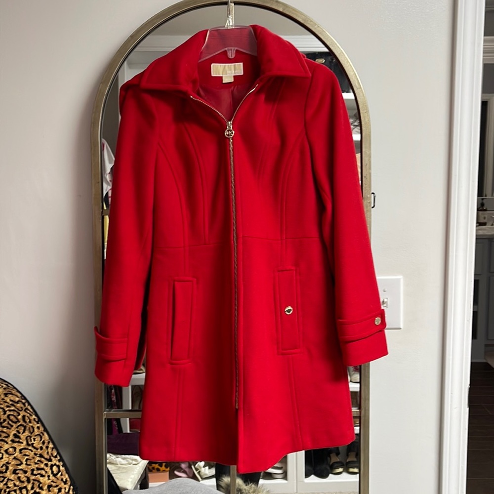 Michael Kors Red Peacoat